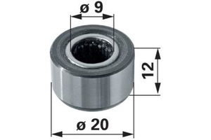 Grammer ülés görgő 20 × 9 × 12 mm