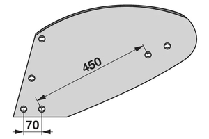 Kormánylemez UN-350 Bal Magyar